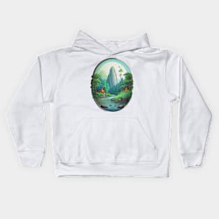 dream house in mountains Kids Hoodie